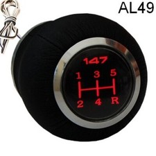 ALFA   Pomello di cambio in pelle retroilluminato  147  5 velocità led rosso