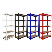 CILVANI SCAFFALE SCAFFALATURE 5 RIPIANI ROSSO BIANCO BLU NERO 90X40XH180