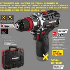 Avvitatore trapano percussione 12V PARKSIDE PERFORMANCE PSBSAP 12 SENZA BATTERIA