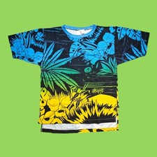 Ocean Pacific Vintage T shirt surf 80s 90s Size XL All Single Stitch Floral OP