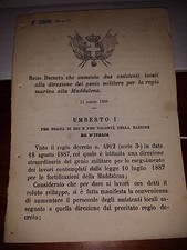 REGIO DECRETO 1888 2assistenti locali GENIO MILITARE REGIA MARINA ALLA MADDALENA