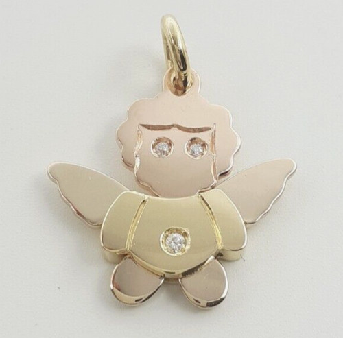Ciondolo angelo oro 18k - ciondolo,