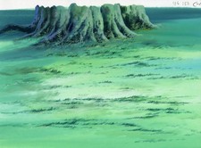 Produzione Originale Sfondo Albero Radici Animazione Cartone Anime Art Per Cel