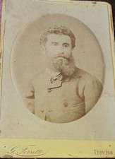 Ritratto fotografico del garibaldino Egidio Golla, foto Ferretto Treviso 1870...