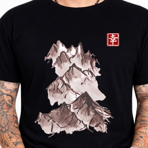 Shirt grafica montagna - t-shirt,