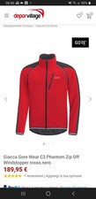 Giacca Gore Wear C3 Phantom Windstopper rosso/nero taglia M