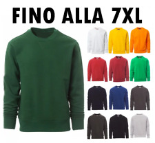 Taglie Forti Uomo Felpa Maglia Girocollo Big Size Over Size dalla XS alla 7XL