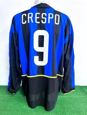 MAGLIA INTER CRESPO MATCH WORN INDOSSATA SHIRT JERSEY CAMISETA COA 2002/2003
