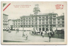 CARTOLINA DI TRIESTE ,LA NUOVA ITALIA REDENTA - LA PIAZZA GRANDE - 1915 - WW1