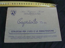 Manuale uso manutenzione Aero Caproni Capriolo 75