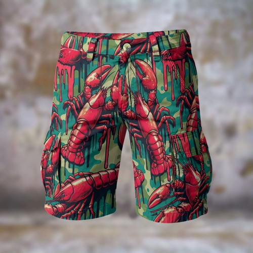 Pantaloncini cargo mimetici