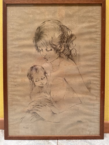 Litografia maternità di - “maternità”,