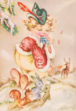 Vintage christmas postcard - vintage,