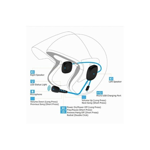 Cuffie bluetooth per casco - per,