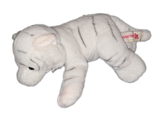 Peluche doudou tigre - tigre, blanc