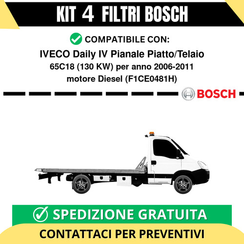 Kit bosch filtri tagliando - kit, 4