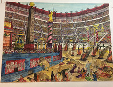 Quadro Martiri Cristiani Antica Roma Arena Amatoriale Vintage Anthony Beeson