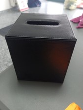 Colombo Porta fazzoletti veline in Ecopelle Nero scatola per salviettine 