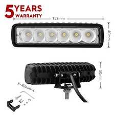 2PZ LUCI DA LAVORO LED 6'' per