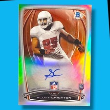 2014 Bowman Chrome Rookie Auto Argento Rifrattore #99 Scott Crichton Oregon St