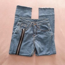 Jeans dritti blu - , denim