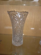 vaso in cristallo di bohemia vintage anni 70 complemento d'arredo modernariato 