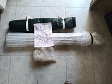 Tenda / Gazebo da giardino per esterni aste bianche tenda verde come nuovo Tenda