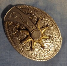 FIBBIA-buckle ovale  EL CHARRO vintage 80's  Made in U.s.a  RARE