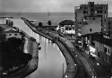 Cartolina Viareggio Canale Burlamacca Notturno Tito del Molo Mario