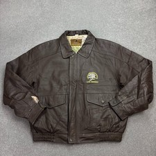 Giacca volante pelle adulto grande marrone militare aviatore volo USA bomber uomo*