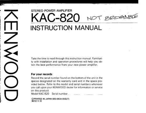 Kenwood kac 820 amplificatore - kac-820,