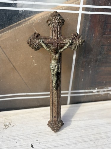Antico crocefisso metallo - antico,