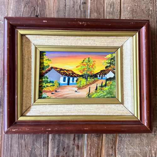 Quadro paesaggio tramonto