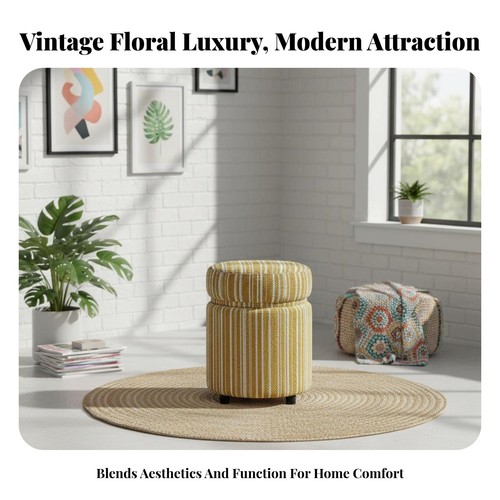 Pouf cilindrico fiorato design - cilindrico,