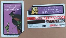   Scheda telefonica usata Le avventure di Pinocchio - Mangiafuoco - come foto