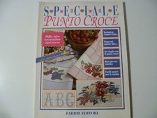 SPECIALE PUNTO CROCE FABBRI EDITORI VINTAGE ANNI '90 DMC MOTIVI FOLK ROSE 81 PAG
