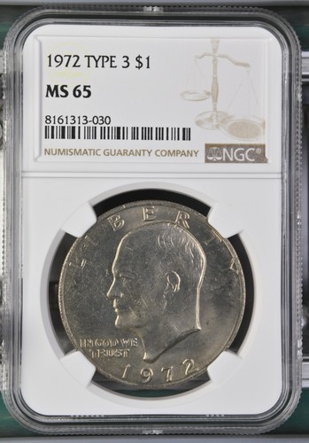 1972p tipo ngc ms 65 - $1, 3