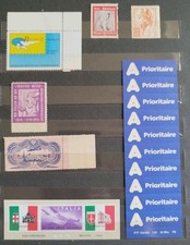 lotto erinnofili vari - etichette postali prioritaire A - prioritario francia