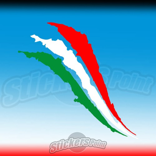 Adesivo graffio tricolore - adesivo,