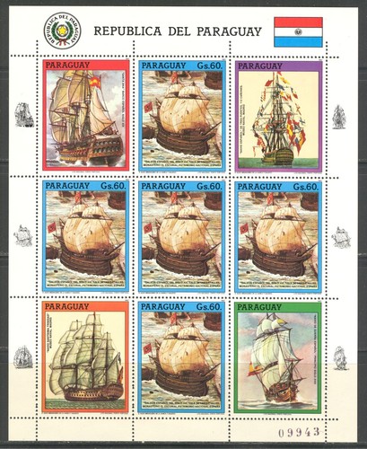 Paraguay 1987 navi galeone - paraguay,