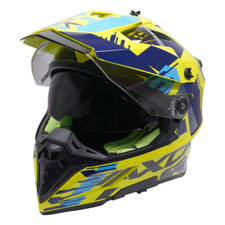 Casco Axor X-Cross Adventure - Grafica blu/gialla