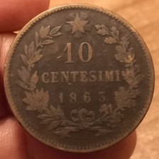 Moneta 10 Centesimi 1863