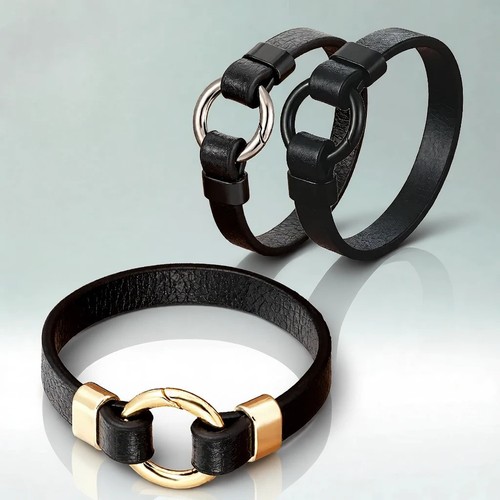 Wsesto bracciale uomo pelle - bracciale,