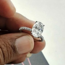 Karat oval solitär diamant - karat,