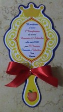 Biglietti - Inviti Compleanno personalizzati SPECCHIO BIANCANEVE