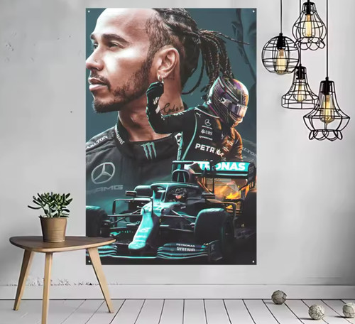 Arazzo lewis hamilton 3x5 - lewis,