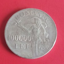 Romania Moneta 100000 Lei 1946 Mihai I Argento