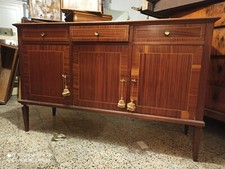 Credenza da salotto in legno, anni '60, con cassetti e antine
