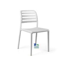 SEDIA SENZA BRACCIOLI COSTA BISTROT NARDI COLORE BIANCO IN RESINA