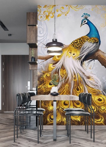 Goldene pfau feder zhuc7375 - 3d,